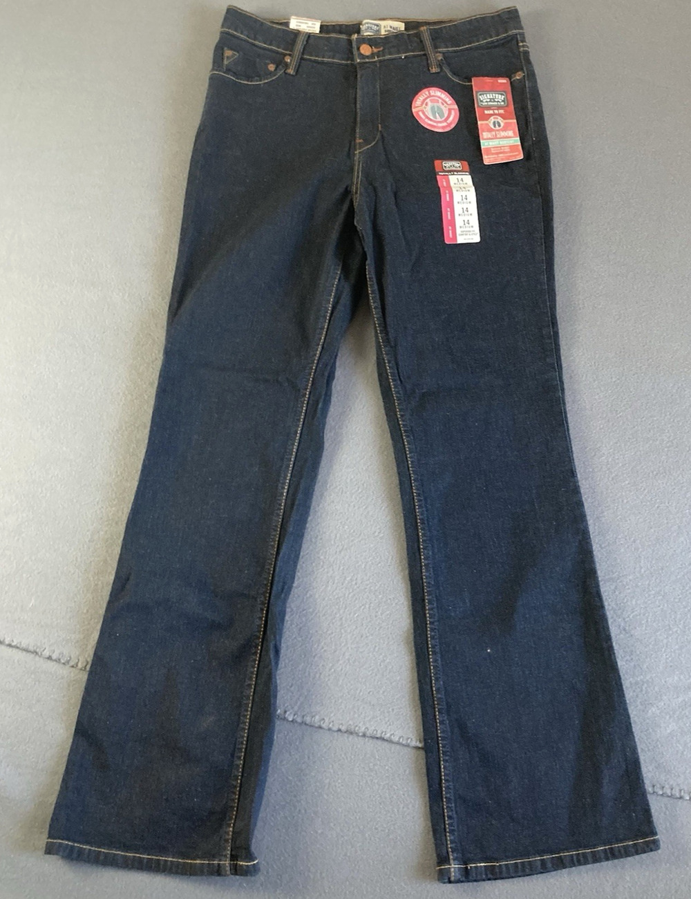 Levi Strauss Signature At Waist Bootcut Jeans Misses 14 Med Totally Slimming NEW